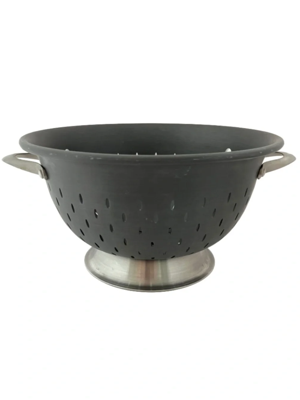Large Calphalon ANODIZED COLANDER with BRUSHED STAINLESS STEEL HANDLES & BASE